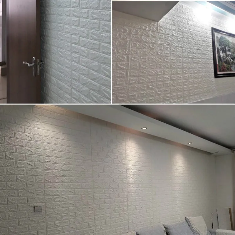 Brick Self-adhesive Wallpaper 10 Meters Wall Decor for Home Peel and Stick Waterproof Wall Stickers