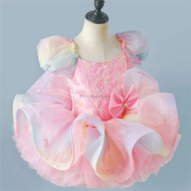 children's ballet dance dress girls' fairy dance skirt performance costume kids' summer breathable ballet princess dress