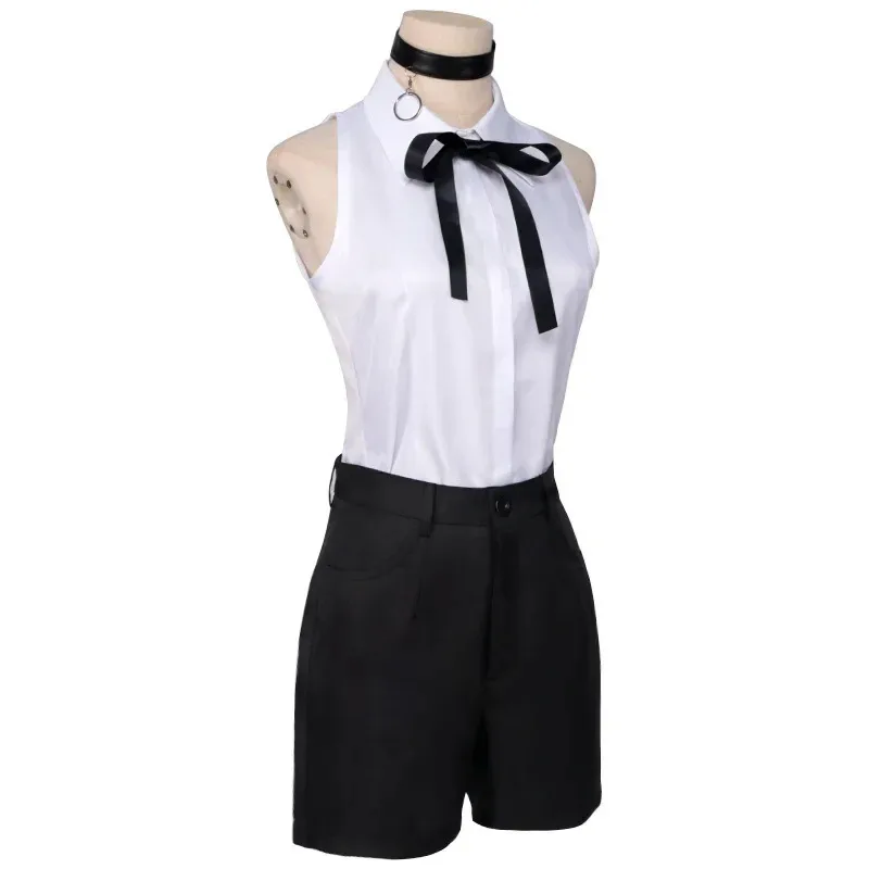 Sisi 2233Kostum Anime Motosserra Homem Reze Cosplay Uniforme Conjunto Colar Peruca Halloween Carnaval Vestido de Festa Menina