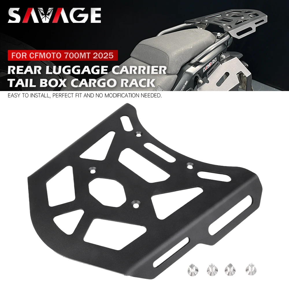 

For CFMOTO 700MT 2025 Rear Luggage Rack Tail Box Carrier Motorcycle Storage Suitcase Support Top Box Shelf Trunk Rack 700 MT