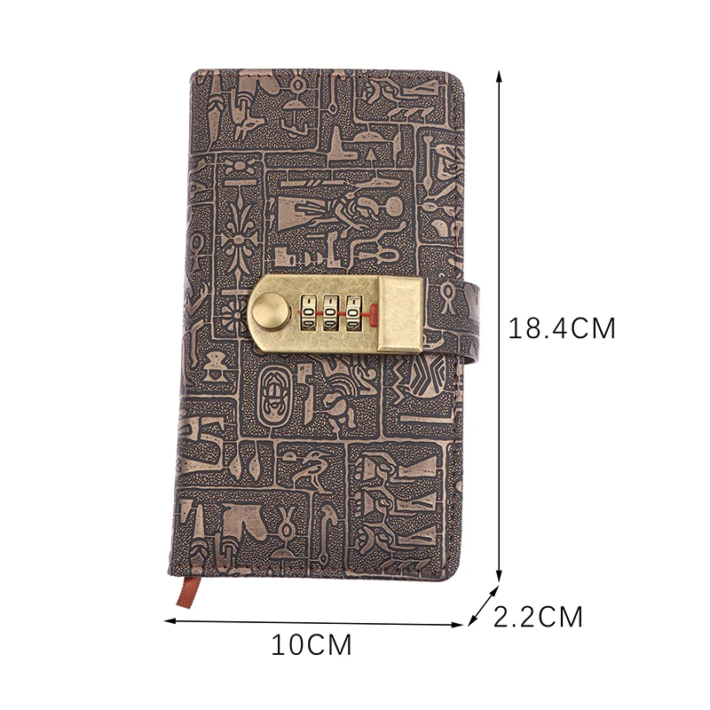 200 Pages A5A6 Code With Lock Diary Book Notepad Agenda Planner Retro Notebook Simple Hand Account Book Journal