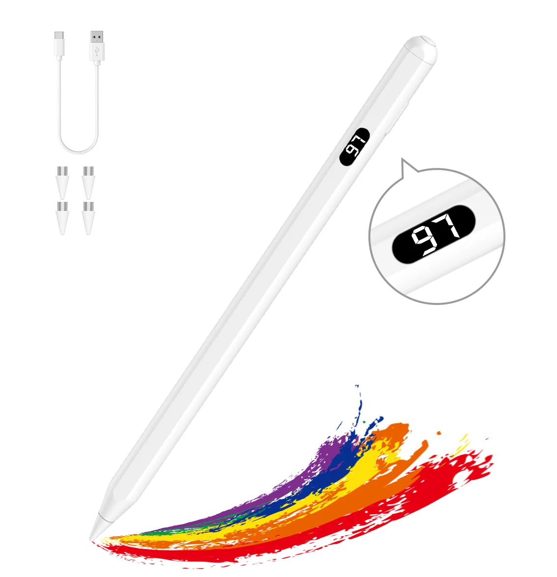 

Stylus Pens For Touch Screens,Fast Charge Stylus Pen for iPad/iPhone/Samsung/Lenovo/IOS/Android Tablets and Smart Phone