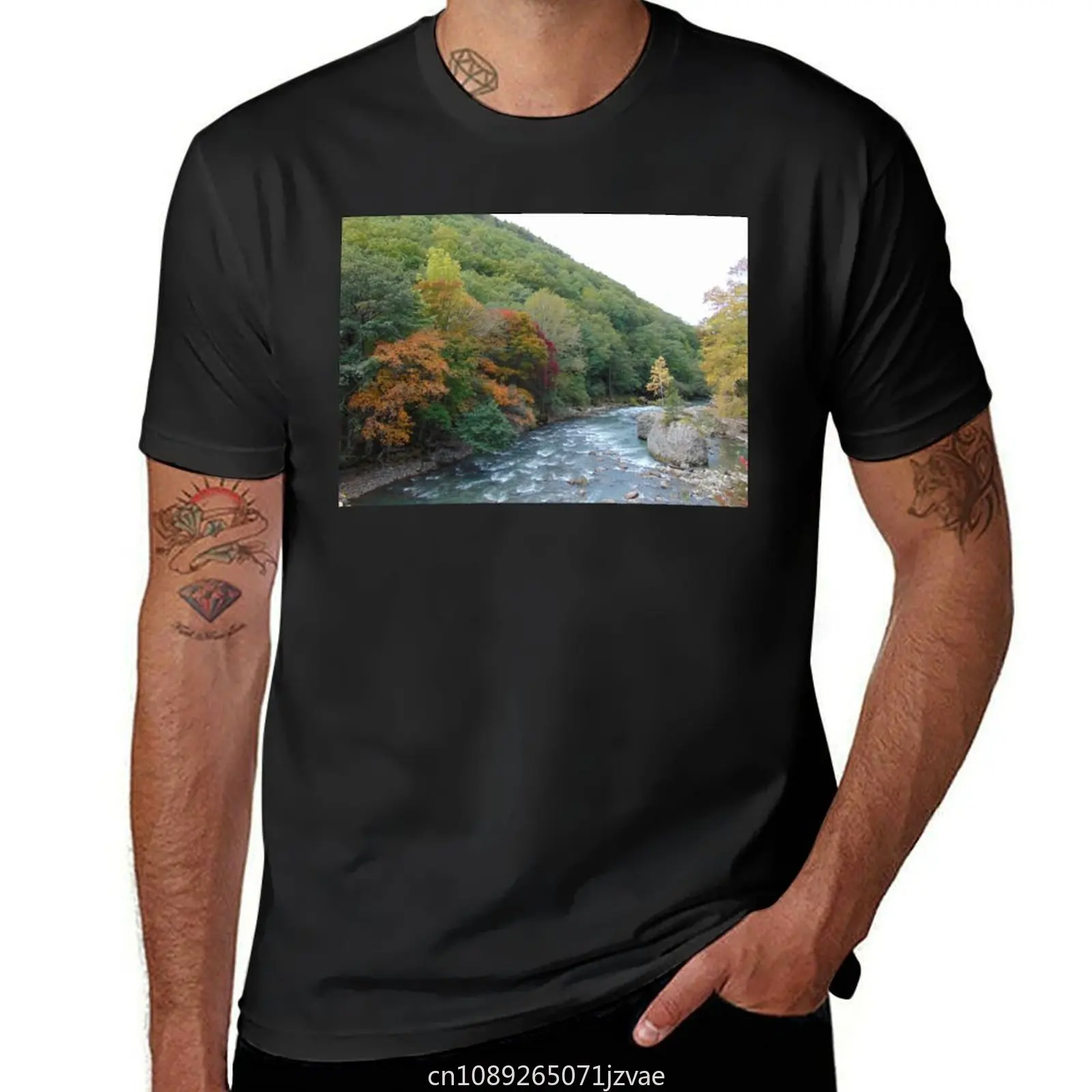 An Autumnal Sounkyo Gorge, Hokkaido 3 T-Shirt sweat Short sleeve tee summer clothes shirts graphic tees mens t shirt