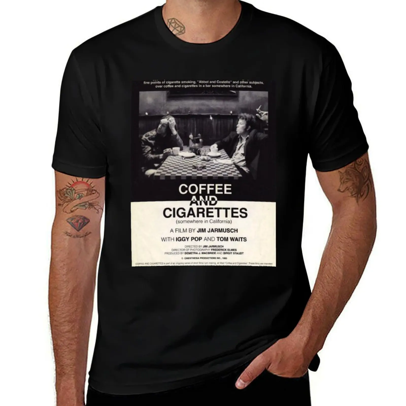 Coffee and Cigarettes T-Shirt man clothes customs blanks men t shirt