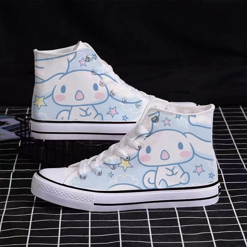 

Sanrio Hello Kitty Cute Lolita Canvas Women Shoes Zapatillas De Deporte Versatile Girl Student Casual Couple's Sneakers Shoes