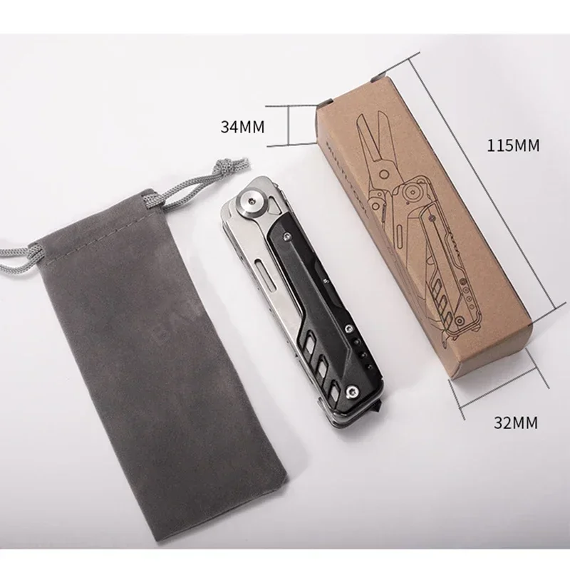 BHBT 6 In 1 Multitool Scissors Detachable Knife Outdoor Folding Knife Screwdriver Multifunction Pocket EDC Multi Tools