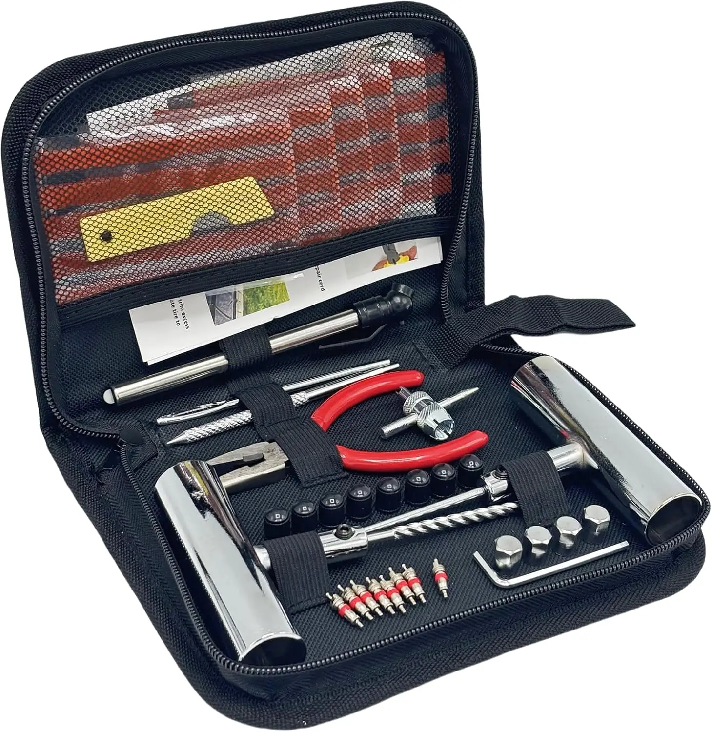 

61Pcs Universal Tire Repair Kit for Car Truck Motorcycle, Quick Seal Tools