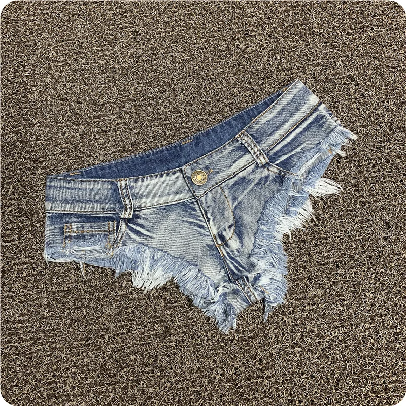 Damen Low Rise sexy Mini Denim Shorts Hot pants Beach Party Clubwear