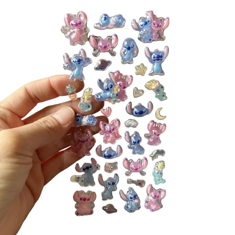 Anime Stitch 3D Stereo Crystal Diamond Sticker Kawaii Leuke Cartoon DIY Telefoonhoesje Terug Decal Perfect verjaardagscadeau voor meisjes Nieuw