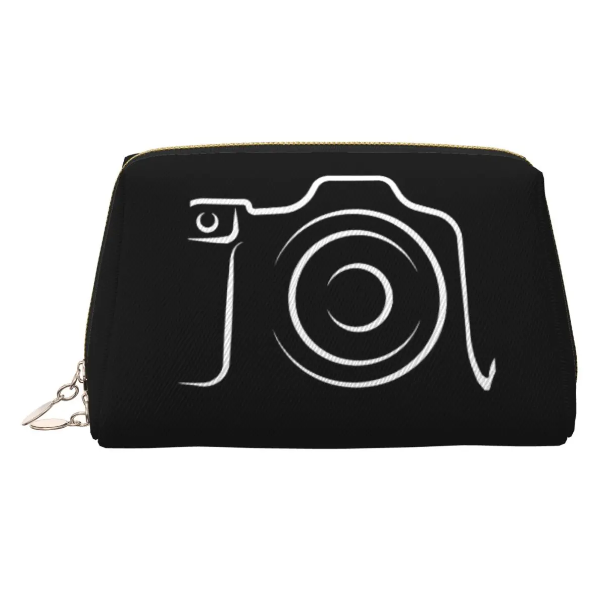 

Photographer HeartBeat Photography Camera Women Cosmetic Bags Travel Makeup Organizer Pouch Toiletry Storage Dopp Kit Case