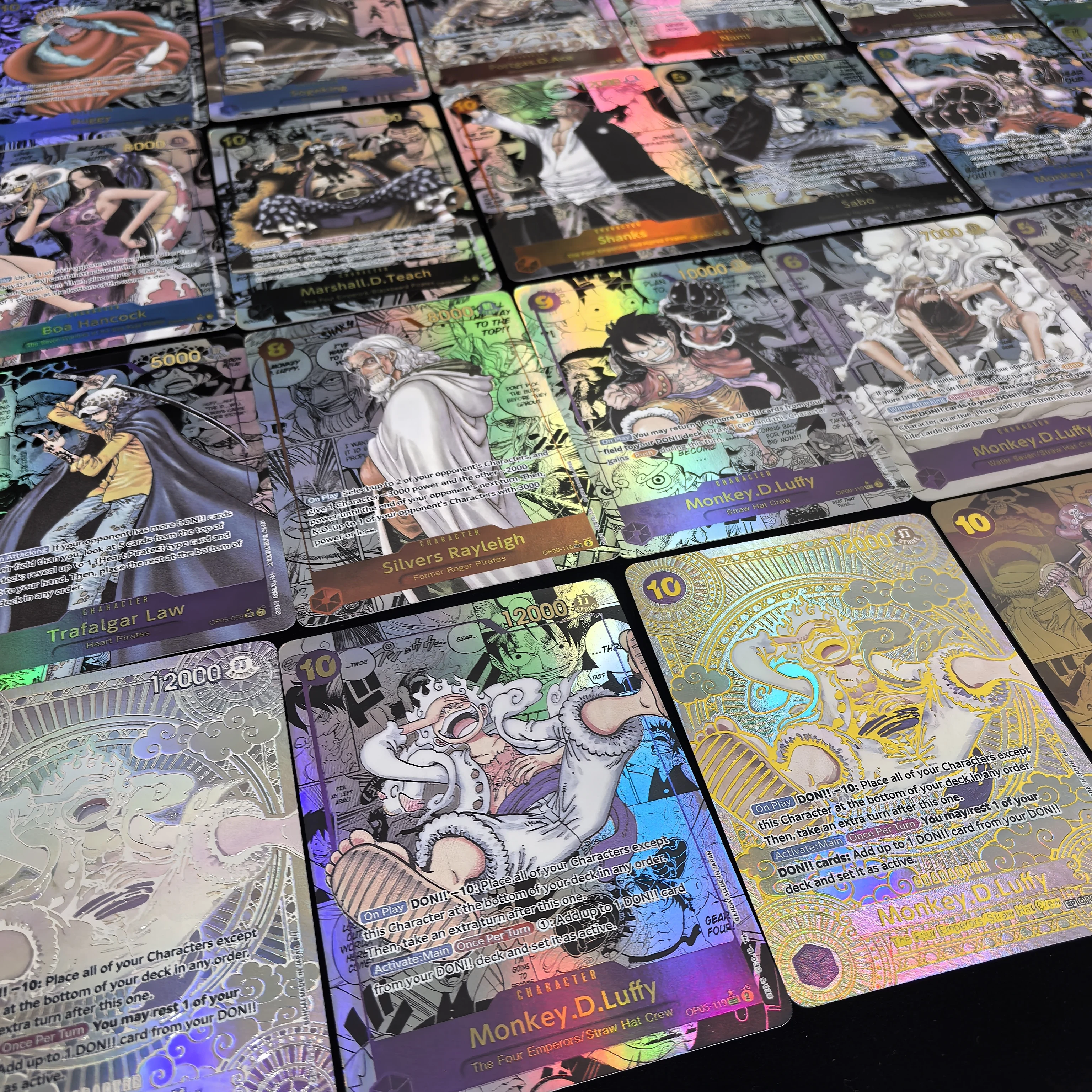 22Pcs/Set OP01-OP11 OPCG ONE PIECE Collection Card Roronoa Zoro Monkey D. Luffy Sabo Nami GOLD.ROGER DIY English Version Gift