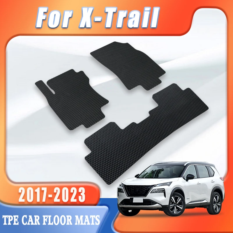 

TPE Beaded Car Floor Mat For Nissan X-Trail Xtrail 2023 2022 2021 2020 2019 2018 2017 Auto Interior Accessories Pads Replacement