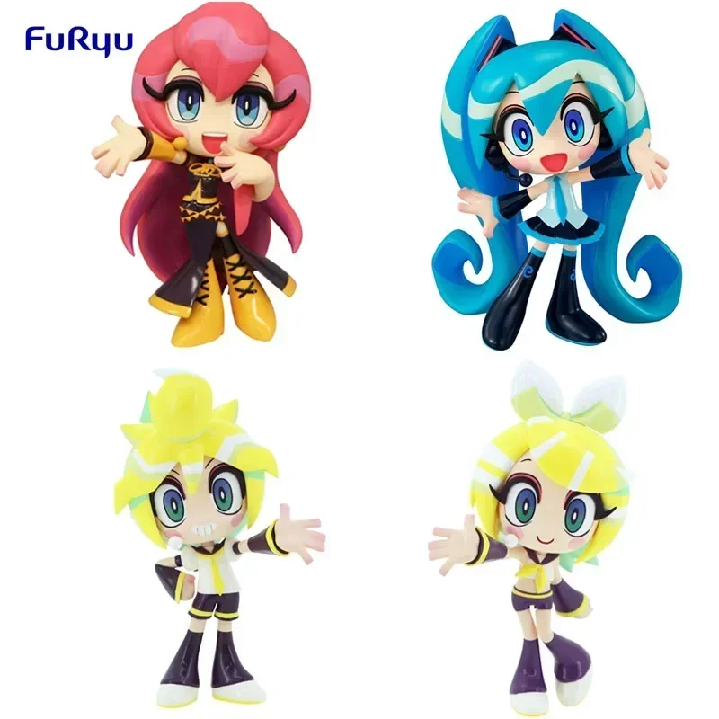 In Stock 13Cm FURyu TOONIZE Hatsune Miku Figure Megurine Luka Kagamine Len/rin Anime Figure Cute Model Toy for Kid Birthday Gift