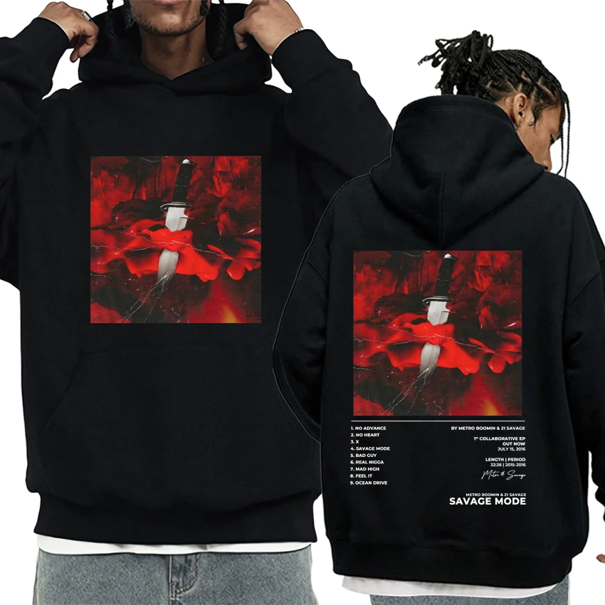 

Hot Rapper 21 Savage Album Graphic Hoodies Unisex New Hip Hop Oversized streetwear Unisex vintage Fleece Long sleeve Sweatshirt