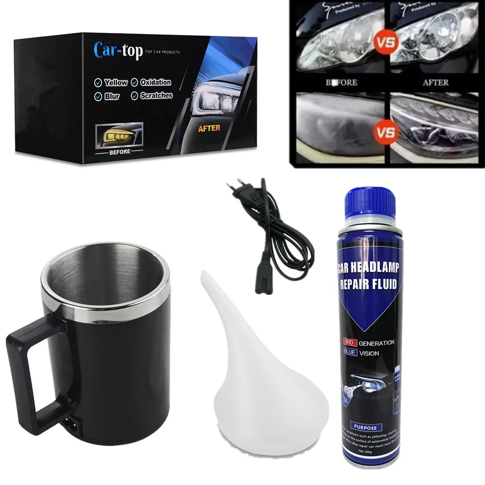 Headlight Restoration Repair Sets Liquid Car Set Polymer Kit Chemical Polishing Atomizer Cup Fumigation Chemicals Car Cleaning