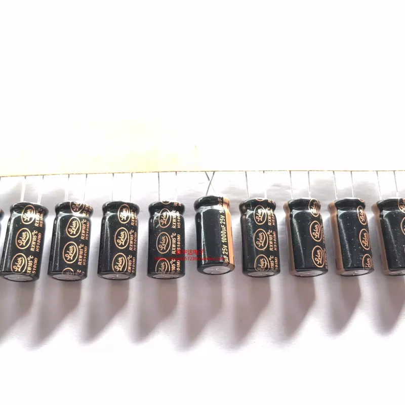 10-100PCS Lelong 25V1000UF 10X16 RXW series high-frequency low resistance 1000UF 25V electrolytic capacitor