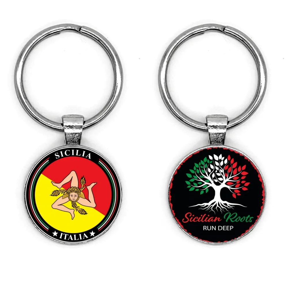 1pc Trendy Sicilia Keychains For Women Girls Triskele Tree Of Life Keychain Jewelry Souvenir Birthday Gifts