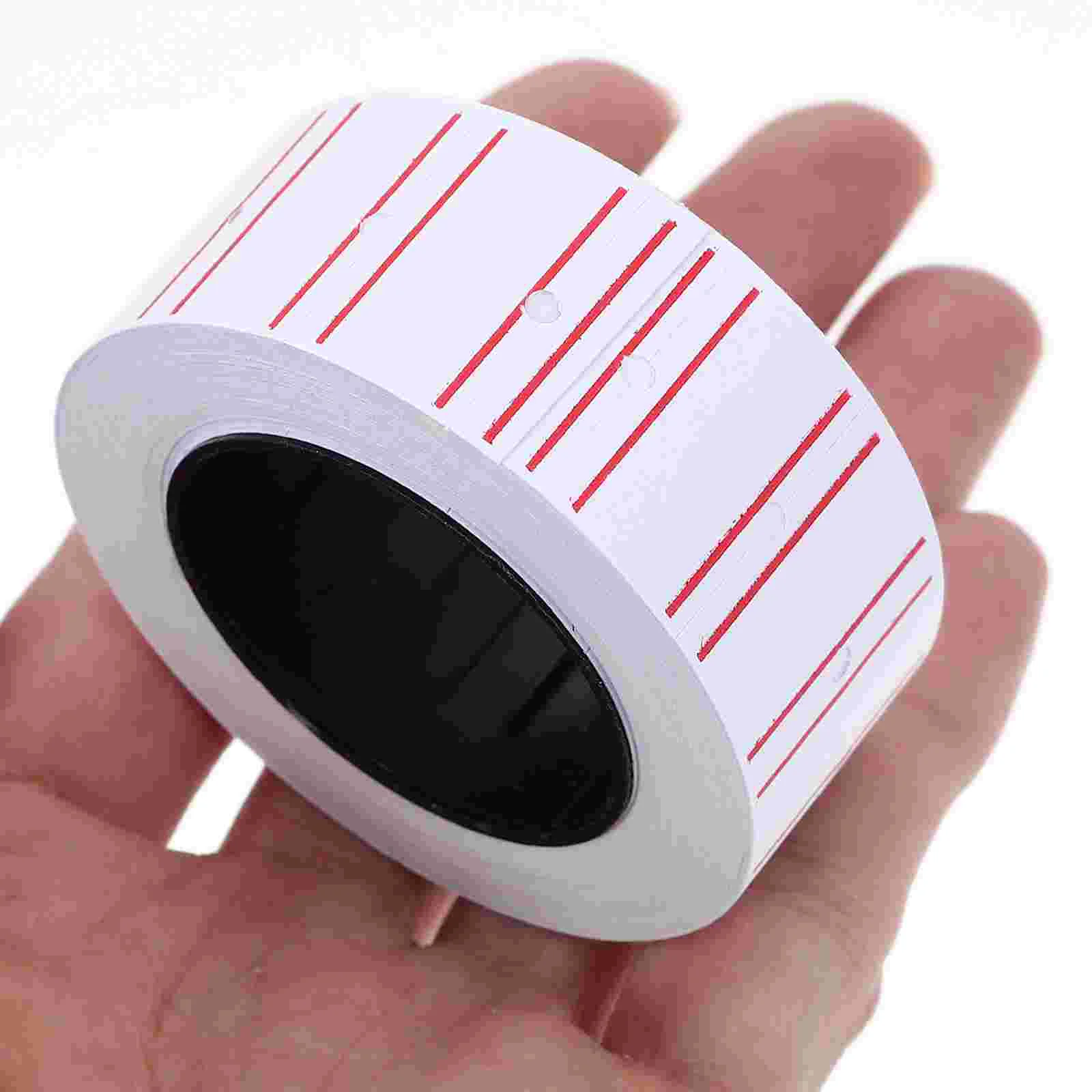 10 ม้วน (5000 ชิ้น)) ล้างการพิมพ์ป้ายราคา Cost Marker แท็กกระดาษป้ายเครื่องพิมพ์แท็กสําหรับร้านค้าสติกเกอร์ Commerce