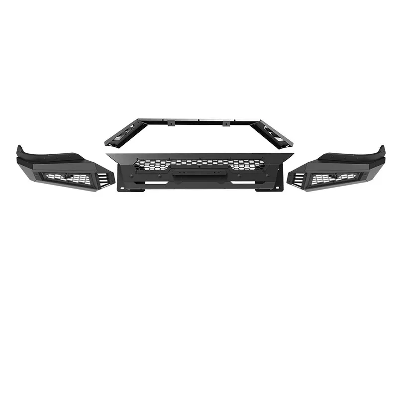 

For Dodge Ram Wholesale Black Steel 3 Parts Combo Integrator Car Bumper with Trail Guide Holecustom