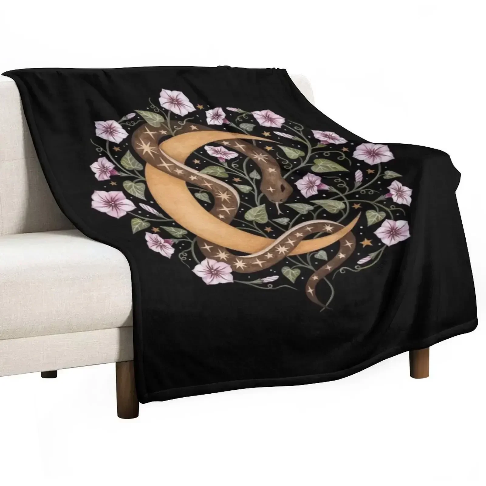 

Moon serpent Throw Blanket halloween Camping Thin Blankets