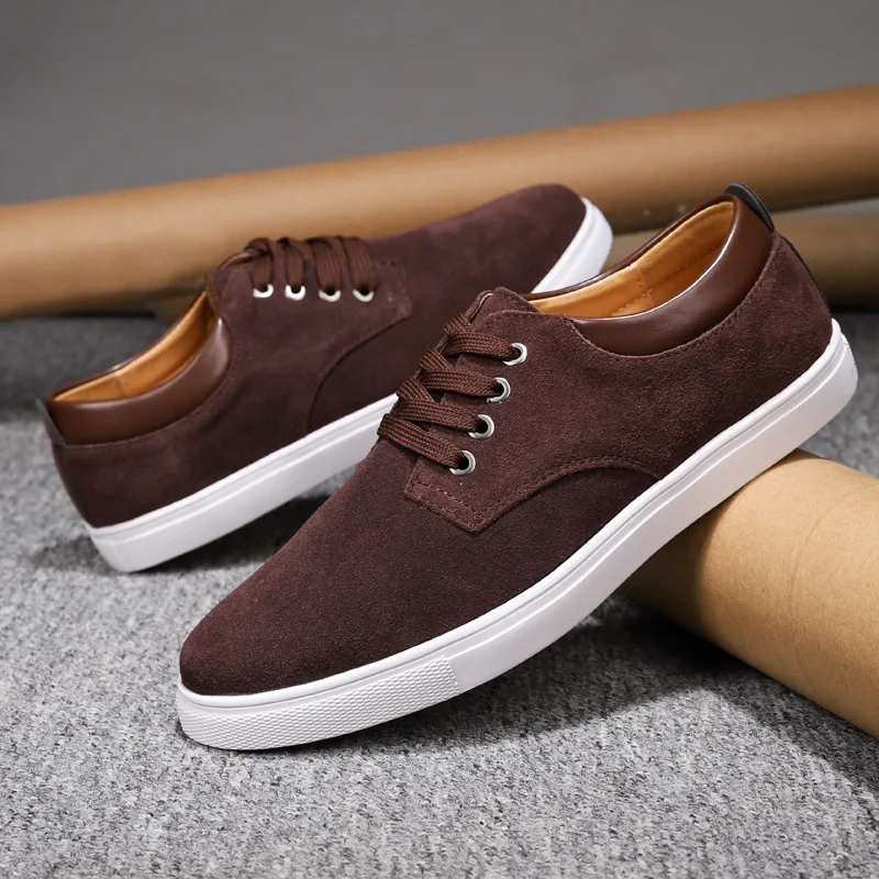 Leather Shoes Men outdoor fashion Casual Sneakers Shoe suede Leather Loafers Men Shoes Moccasins Shoe Footwear big size 48