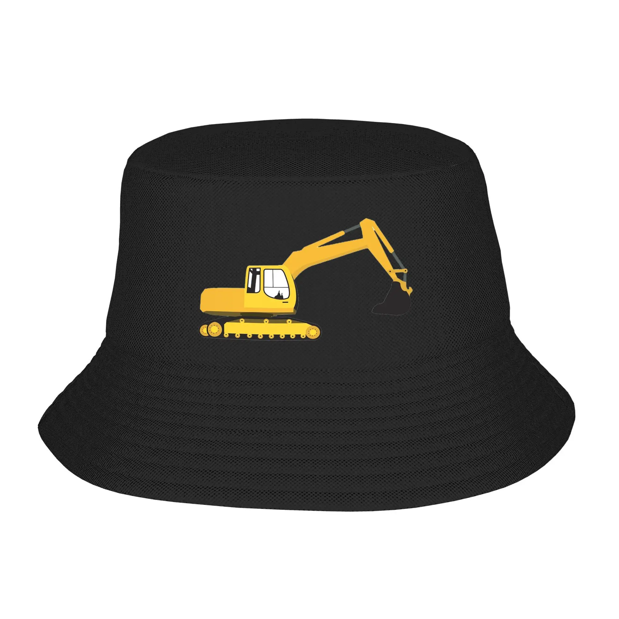 

Excavator Construction Truck Bucket Hat Panama Bob Hats Outdoor Cool Autumn For Summer Beach Fishing Unisex Fisherman Caps
