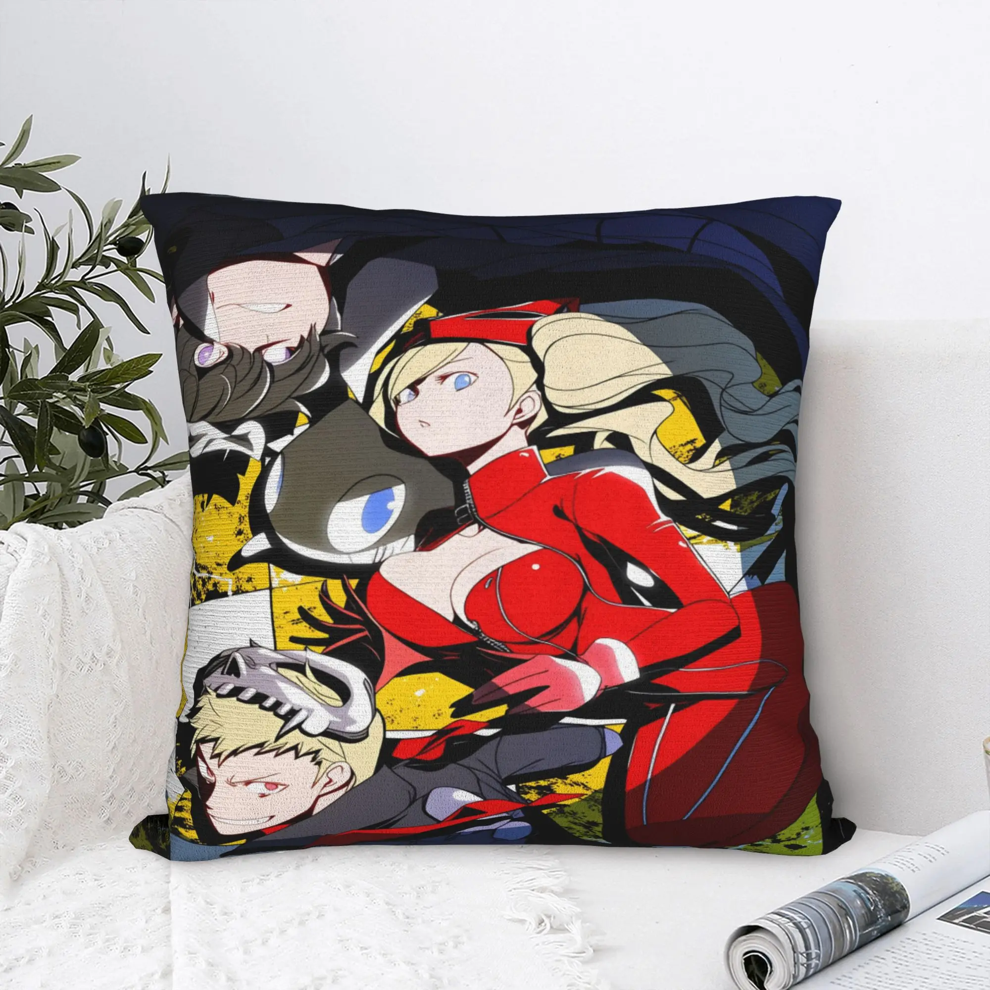 Funda de almohada ATLUS P-Personas 2 Fanart, funda de almohada bonita y divertida para sala de estar, cama, silla, fundas de almohada