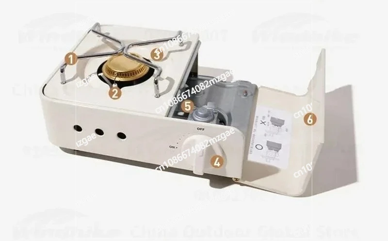 Lightweight and compact, ideal for outdoor cooking and family hot pot, multifunctional cooker 2.1KW portable gas stove,