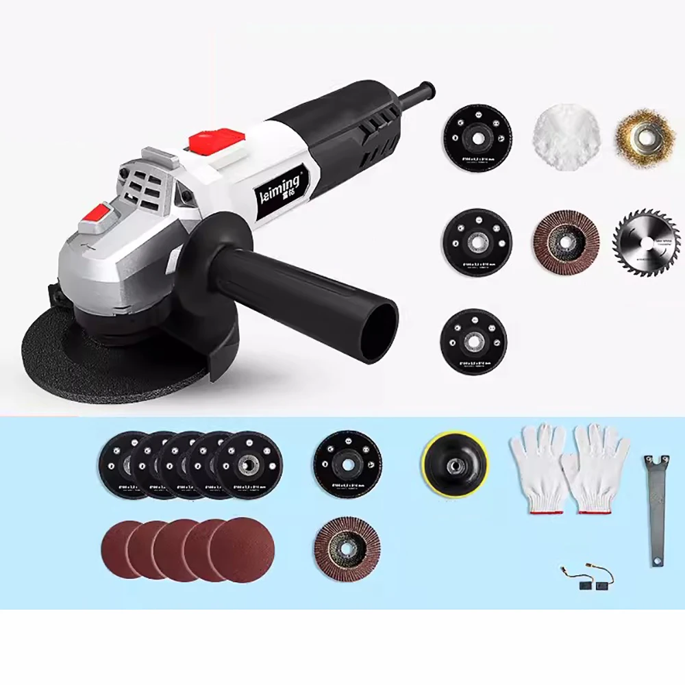 

220V Electric Angle Grinder 860W High Power Multifunctional Polishing Cutting Machine Handheld Sander Poliser Cutter 10500RPM