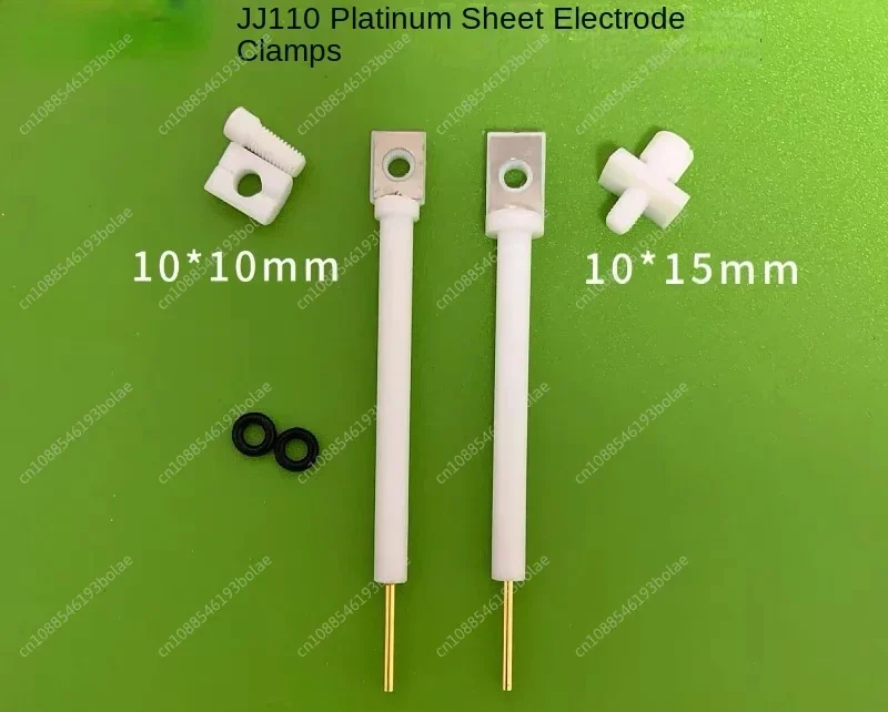 JJ110 Platinum Electrode Clip, Working Electrode Clip, PTFE Electrode Clip, Good Conductivity, Corrosion Resistance