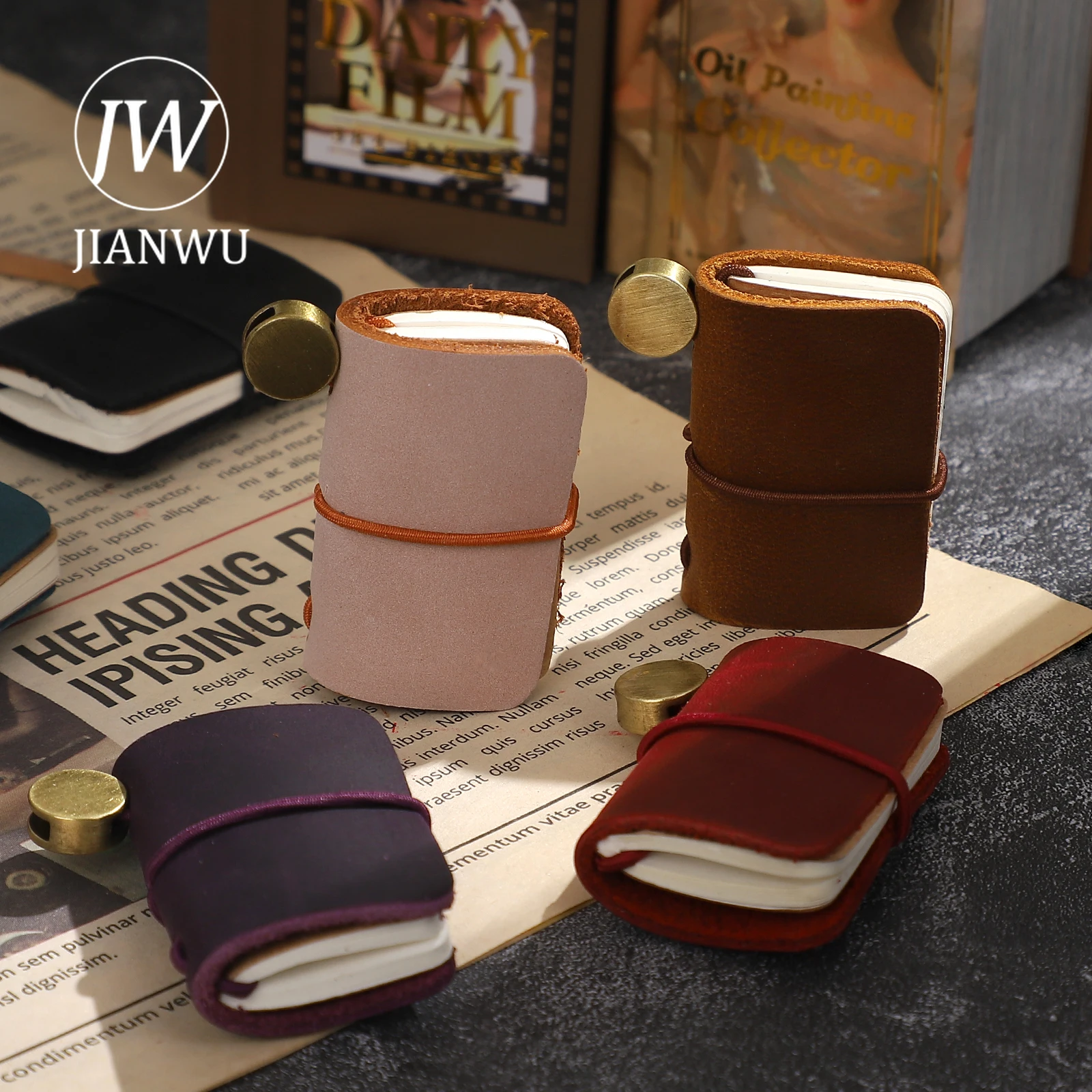 JIANWU-Mini cuaderno de hojas sueltas reemplazable, Bloc de notas Ultra pequeño, lindo, Cuenta de mano, papelería Kawaii, 32 hojas