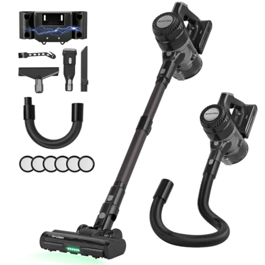 

Telescopic Cordless Stick Vacuum Cleaner for Home and Pet Hair 40kPa Powerful Suction 450W Motor 65Min Runtime 2.5H Quick Recha
