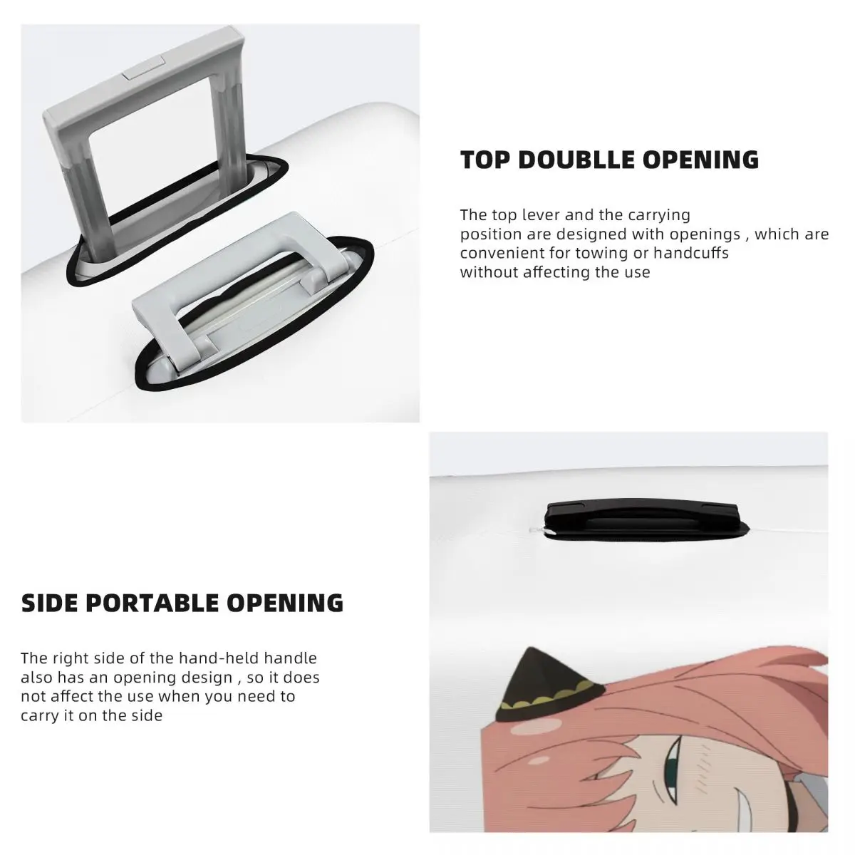 Семейный чемодан Anya Smart Spy X, защитный эластичный защитный чехол для багажа для путешествий 18-32 дюймов