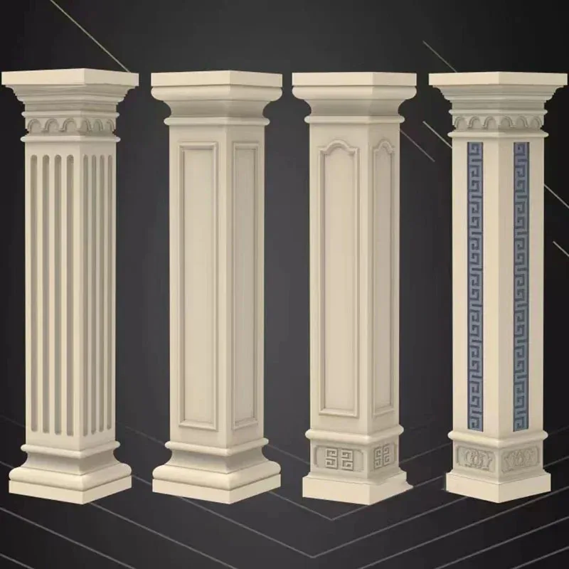 Simple Square Roman Column Molds European Decorative Garden Building Villa Gate Template Column Model Cement Square Column Shape