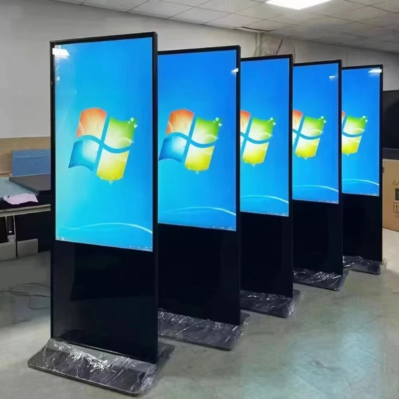 

32-85 inch, digital marketing board, vertical totem floor, standing touchscreen, LCD display