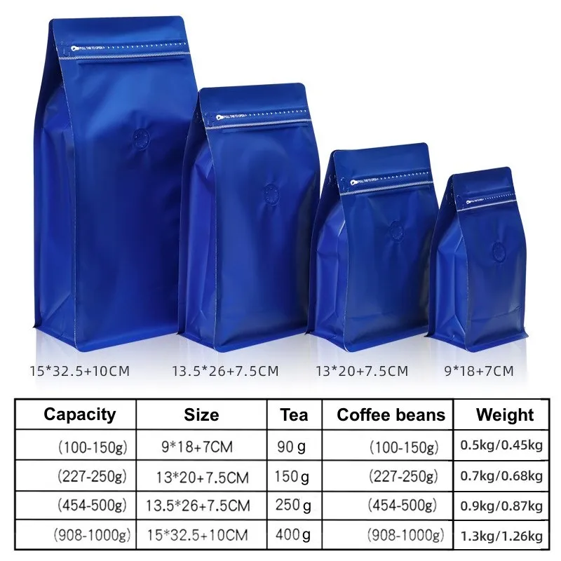 StoBag 50pcs Coffee Beans Powder Packaging Bags with Valve Aluminum Foil Sealed Food Tea Storage Reusable Pouches Wholesale