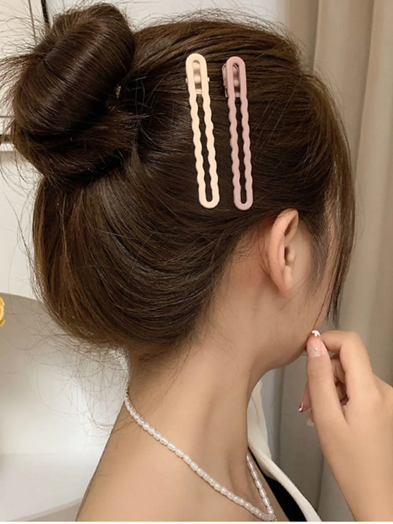 4PC/Set Woman Korean Style Milk Tea Coffee Color Hairpins Girls Fashion Bangclip Makeup Hair Clips Hairgrip Barrettes Accessorie