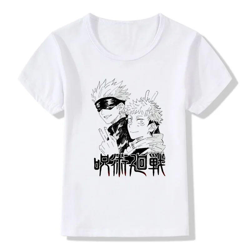 Anime Jujutsu Kaisen Satoru Gojo Print Cartoon Kids T-Shirt Zomer Casual Meisjes Kleding Baby Jongens T-Shirt Kinderkleding