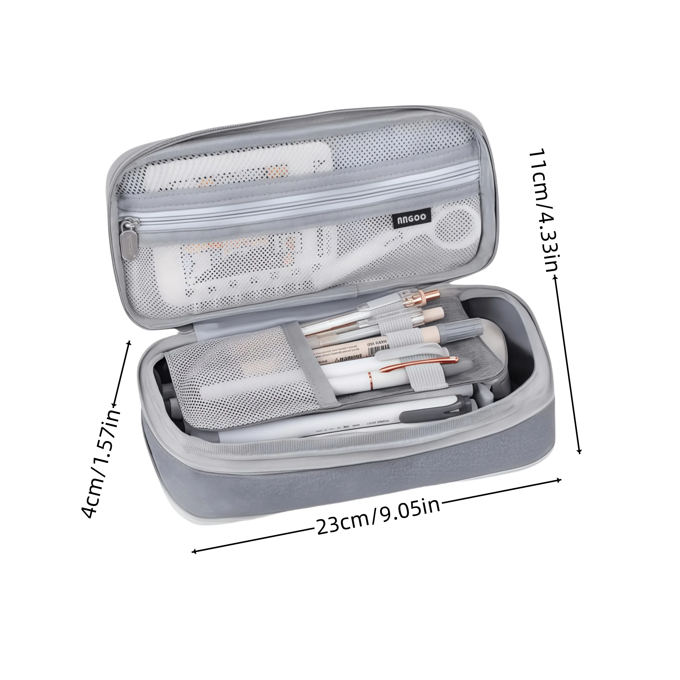 Multi-functional double-layer canvas pencil case, large-capacity waterproof stationery bag, perfect school supplies