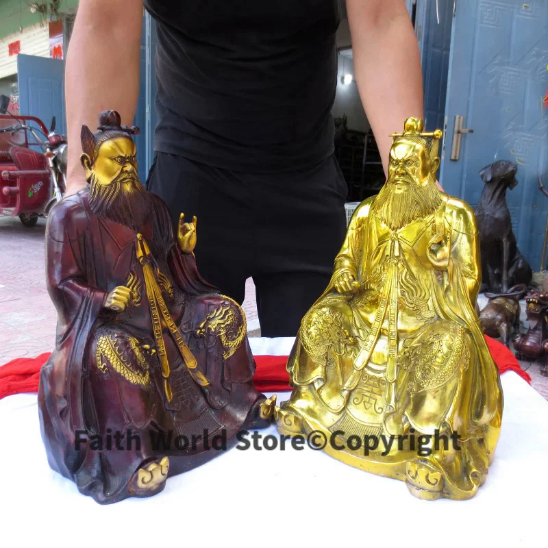 large Asia Taoism Buddhism Buddha God statue HOME Exorcism exorcise evil spirits bless safe ZHANG TIAN SHI God bronze statue