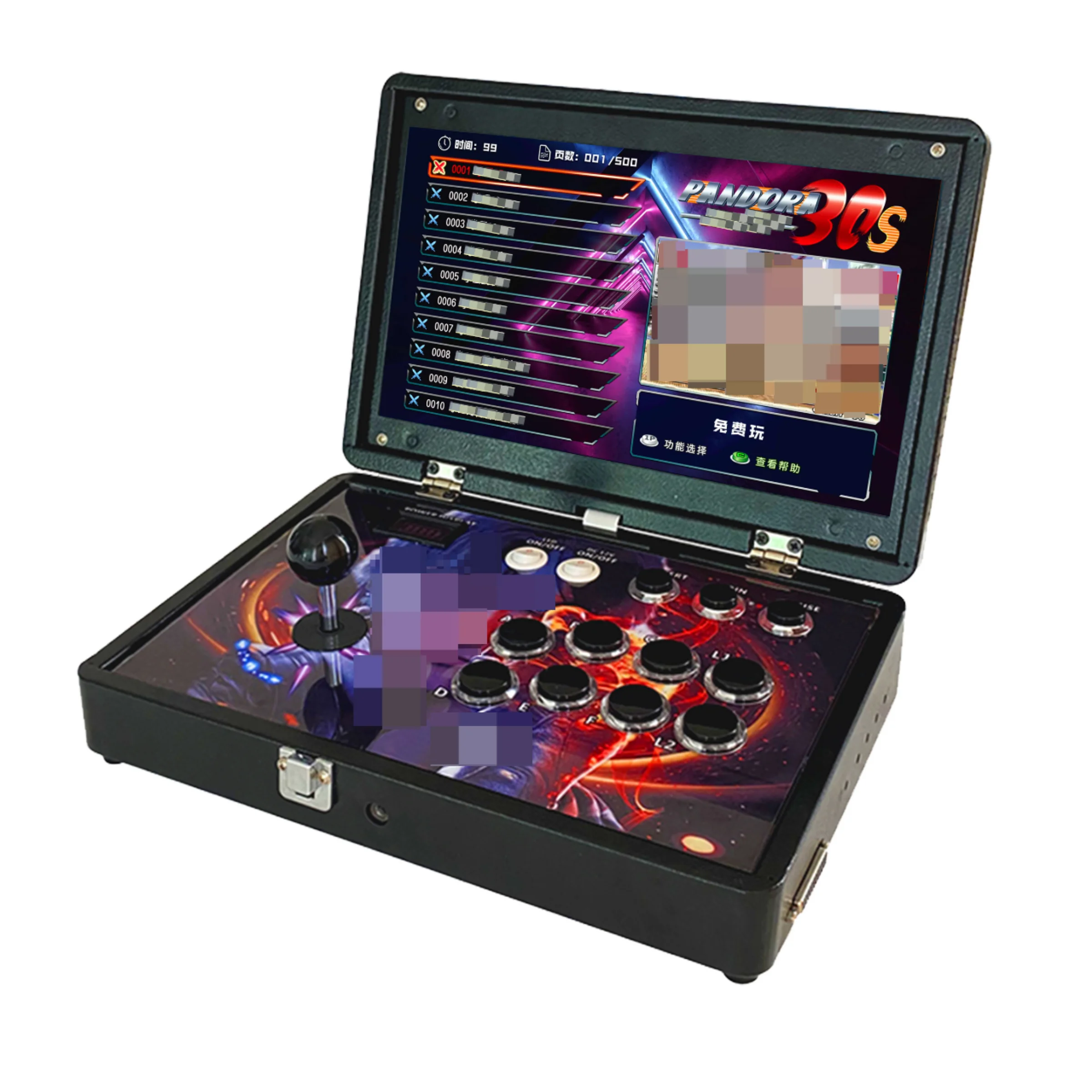 

For Pador 2025 All-in-One Portable 14-inch Screen Arcade Home Game Console New 2025 Model Coin-operated Dual Desktop English