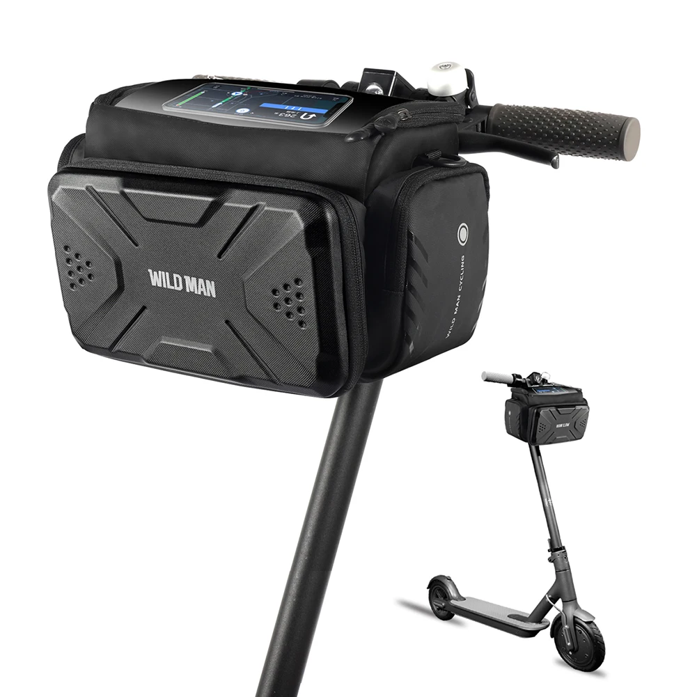 WILD MAN Waterproof Bicycle Bag Handlebar Front Tube Phone Camera Shoulder Bags