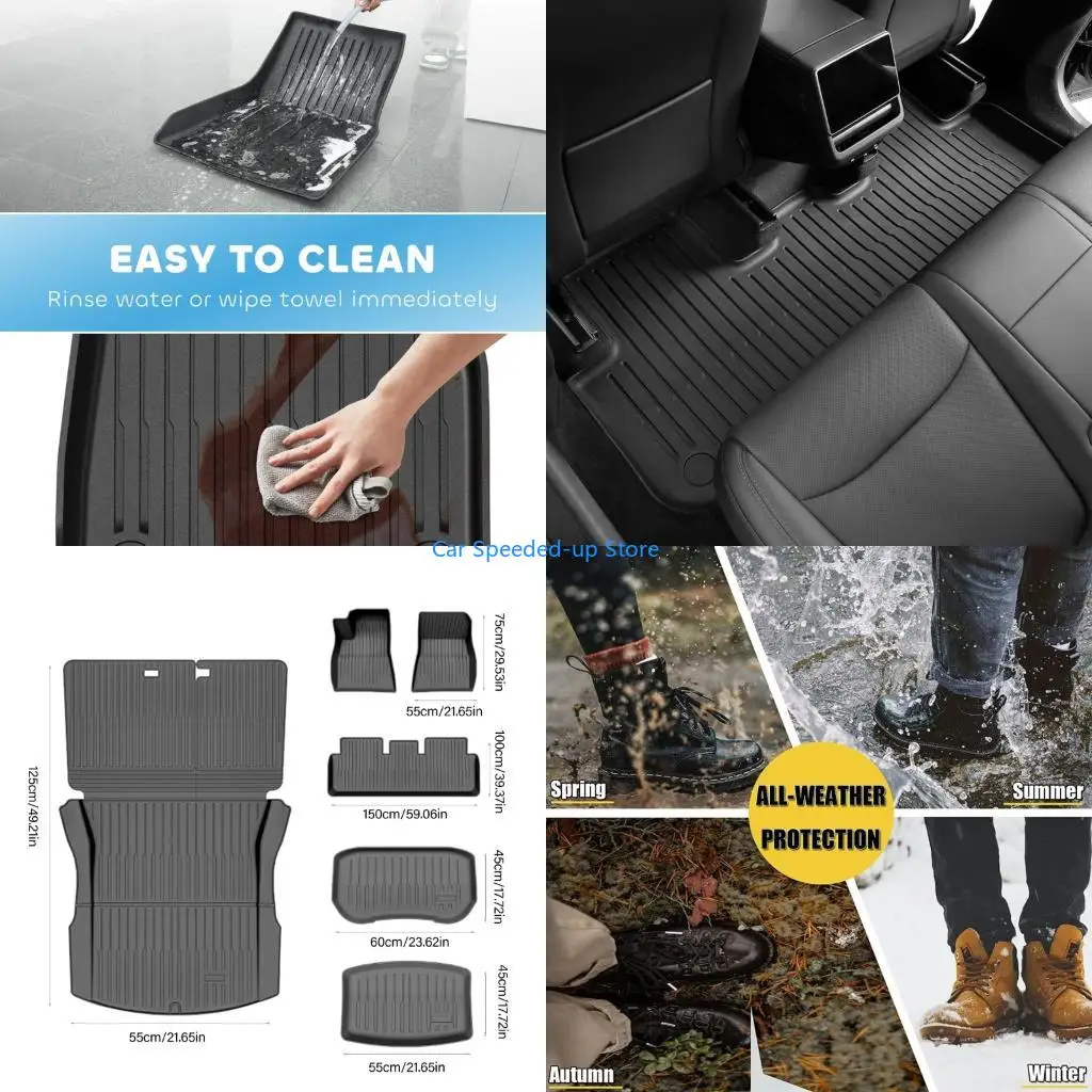 

X5XF Front and Rear Trunk Mats Floor Mats Cargo Liner for 3 2019-2023 Auto Accessories All Weather Car Mat