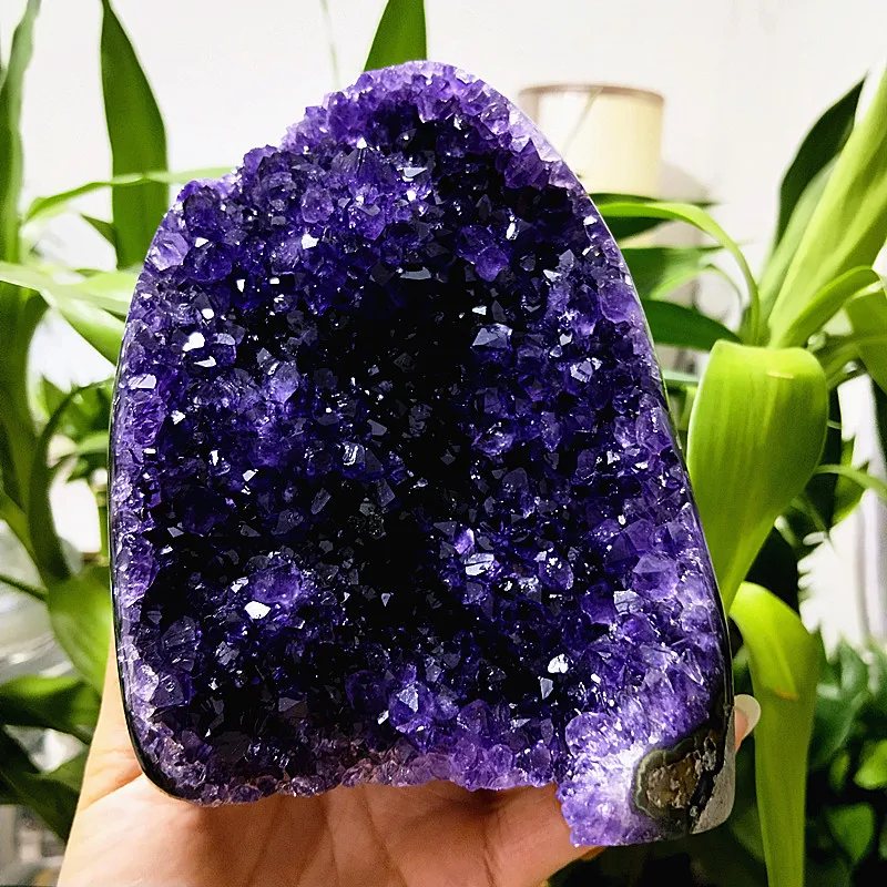 Naturelle Stones Quality Uruguay Large Particle Amethyst Geode Cluster Magic Energy healing Feng Shui Home Room decoration