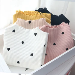 Menoea Girls Lovely Heart Print Sweaters New Autumn Kids Baby Pattern Clothing Fashion Clothes Casual Outfits Knit Sweater