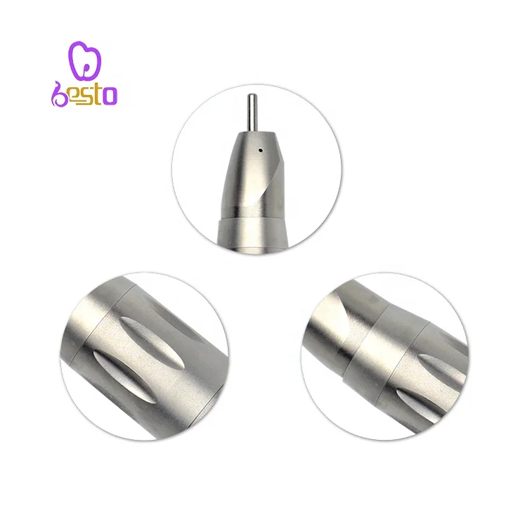 Den tal aço inoxidável Nosecone reto Handpiece, spray de água único interno, E-Type para Micromotor, 1:1