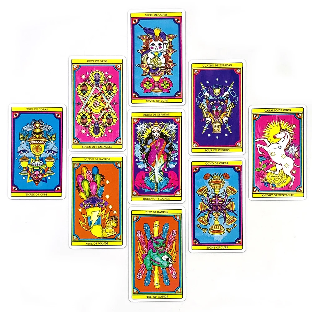 بطاقات التارو الجديدة على الطراز الصيني سطح السفينة أوراكل الإنجليزية رؤى العرافة طبعة بوراد لعب الألعاب جمع الأسرة أرواق لعب