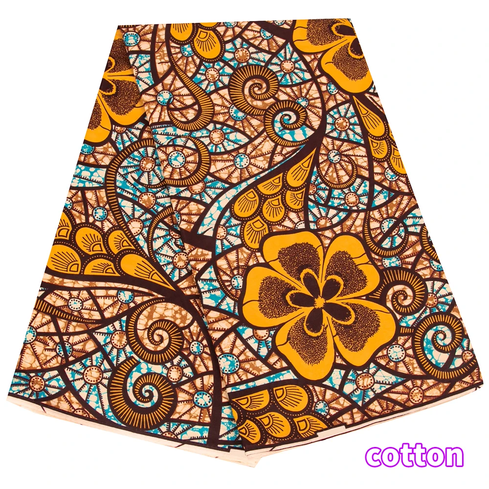 2024 African Real Wax Prints Fabric Ankara Cotton Material High Quality Fabric By The Yard Dress S-4