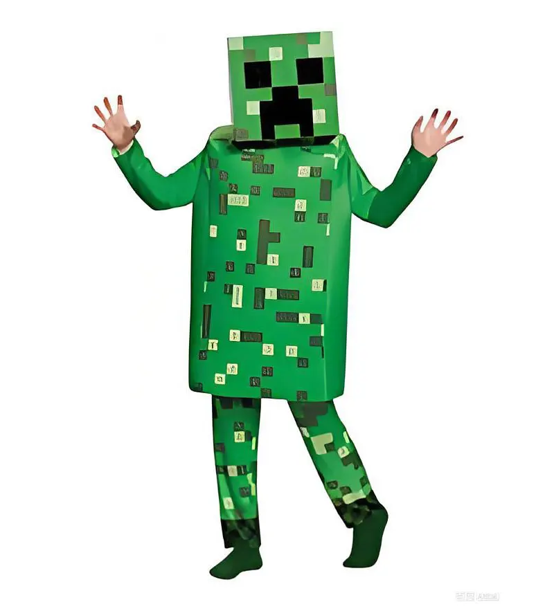 Diamond style armor in the block world | cosplay costumes for game characters | adult wearable armor view 4