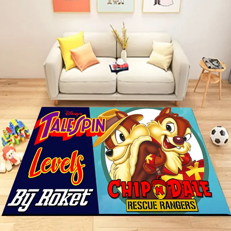 

Large Area Disney Chip 'n' Dale Rug 3D Printing Carpet for Home Living Room Kitchen Bedroom Sofa Kids Doormat Decor Non-slip Mat